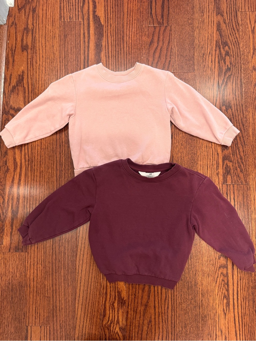 Kids Crewneck Sweatshirt - Pink and Burgundy